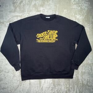 “Skate Shop OneUp Pittsburgh” On a Champion Black Sweatshirt Men’s Sz XL